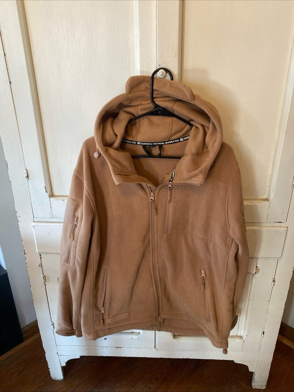 Men's Performance Fleece Hooded Jacket - Tan